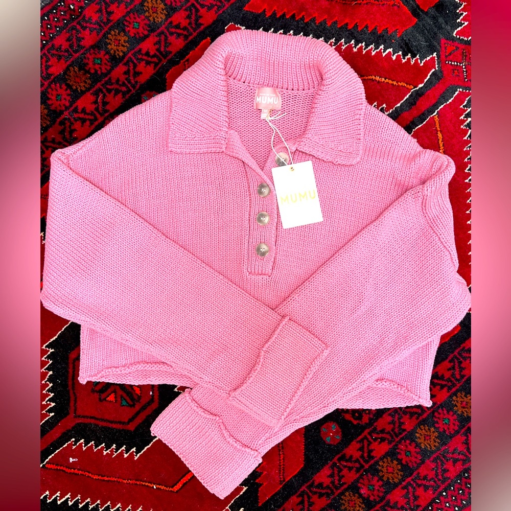 NWT Show Me Your MuMu cropped sweater